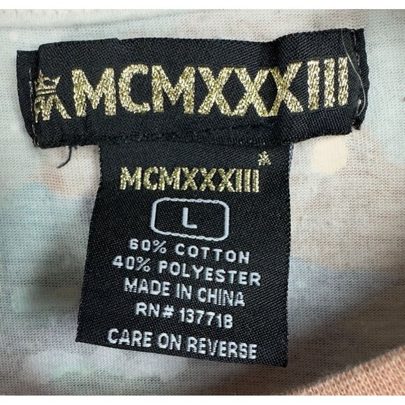 RED APE T-Shirt Adults L Graffiti-Style Paint Splatter Graphic Sequin Bling - Picture 5 of 11